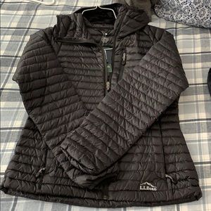 black LL Bean jacket
